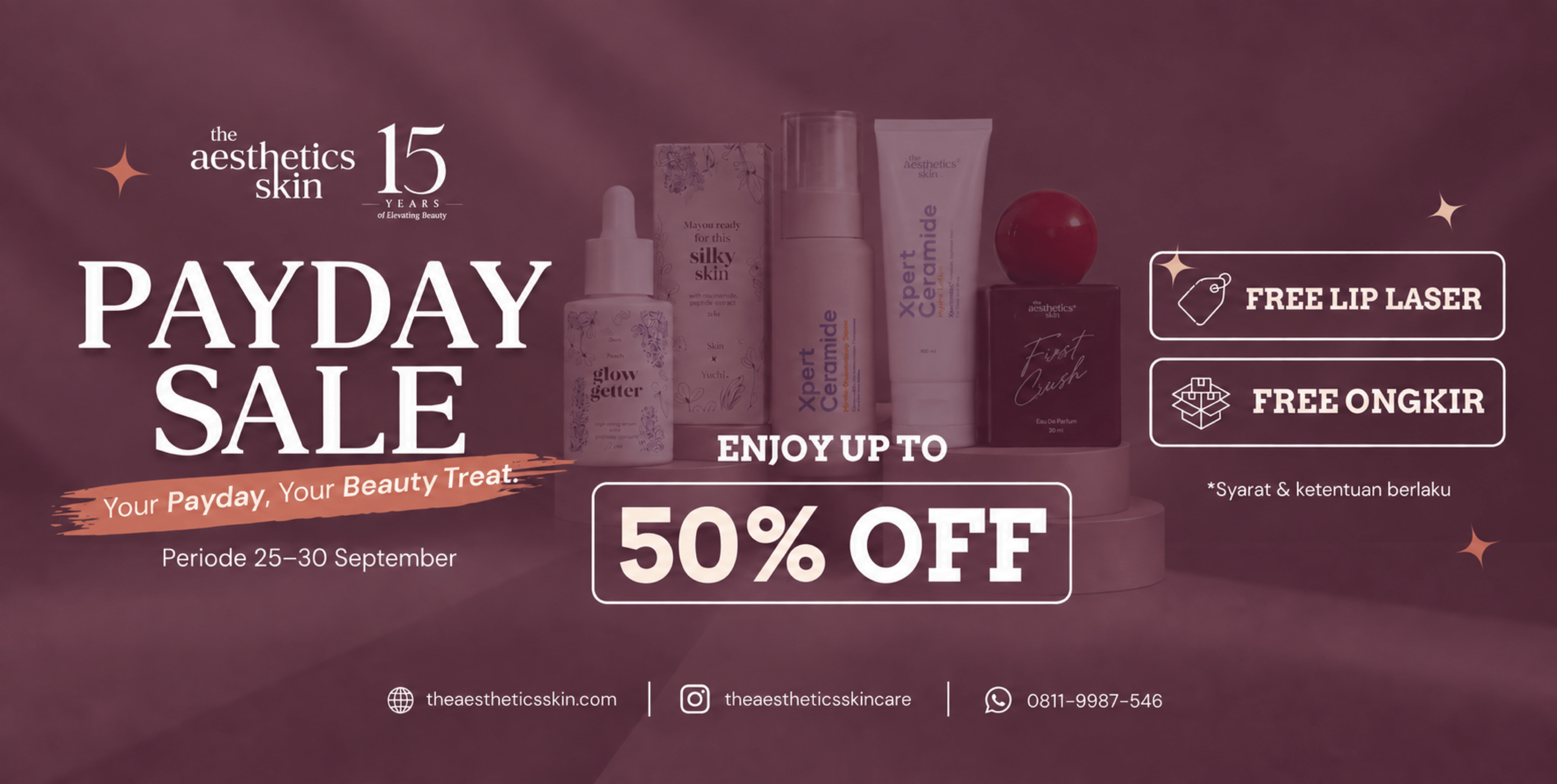 Promo Payday Sale The Aesthetics Skin hingga 50 persen